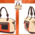 Orange/Tan Color-Block Handbag